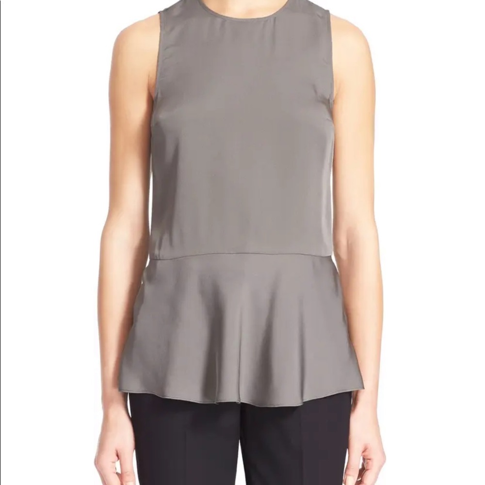 Theory Nicella Sleeveless Silk Georgette Top